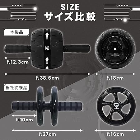 従来品とのサイズ比較