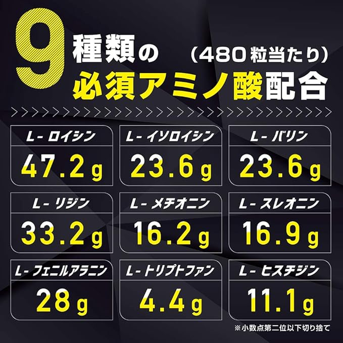 9種類のアミノ酸で配合しています