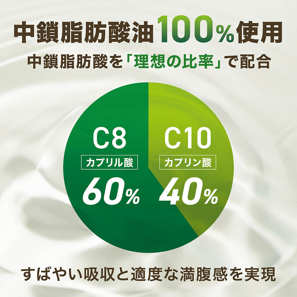 中鎖脂肪酸油を100%使用しています