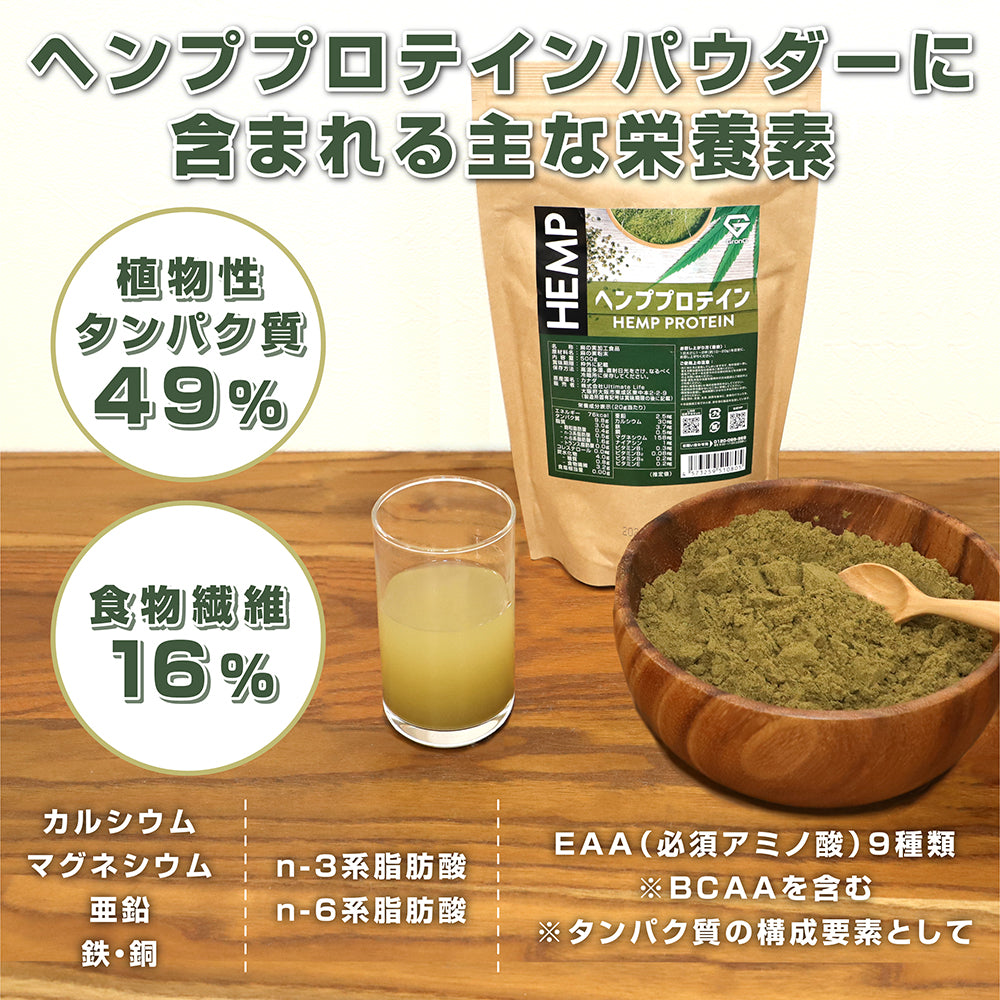 「植物性タンパク質」を49%、「食物繊維」を16%含んでいます。