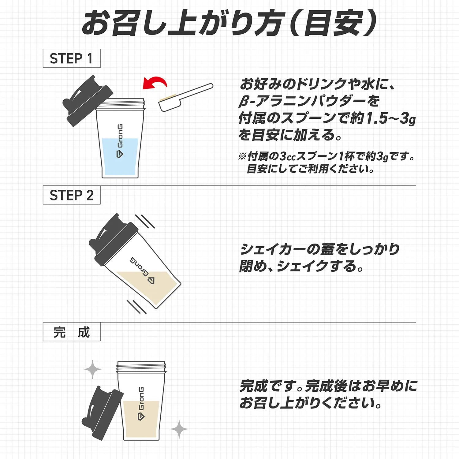 お召し上がり方（目安）