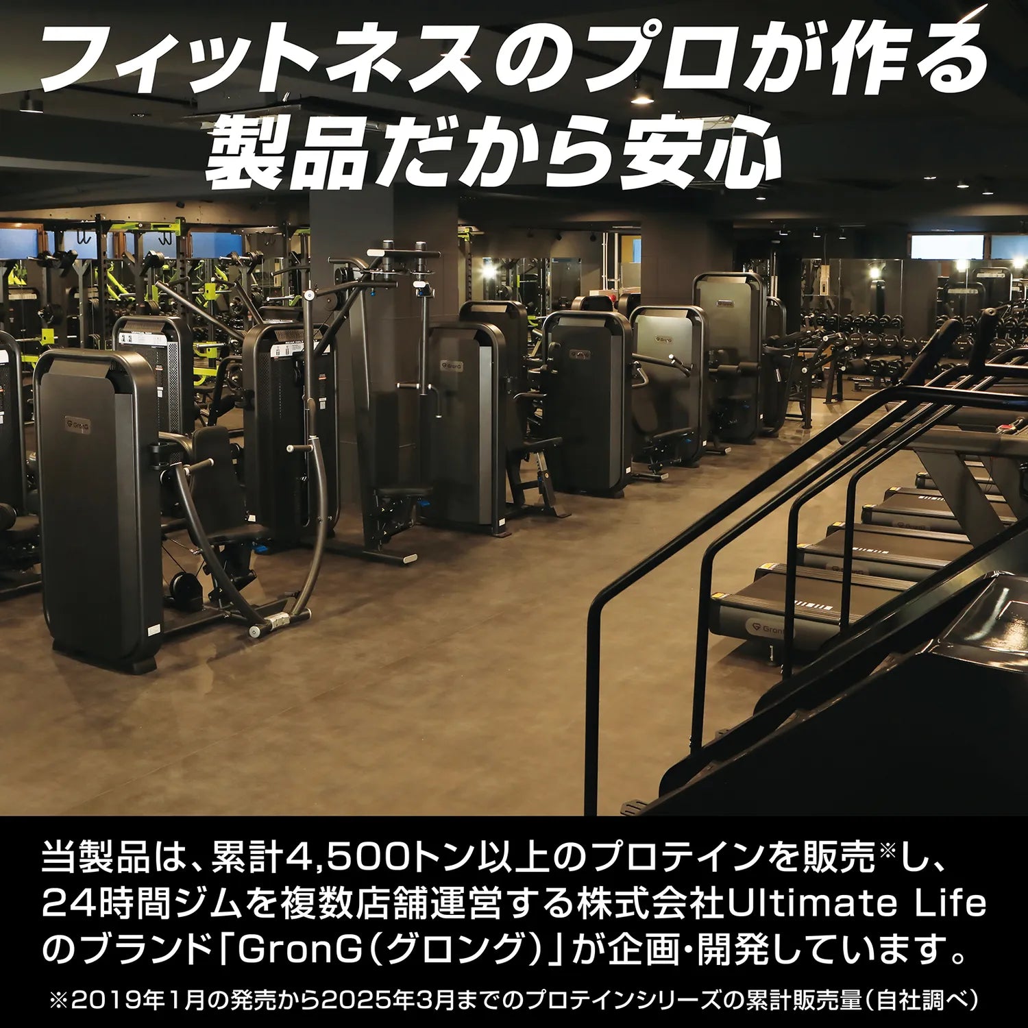 当製品は、累計4,500トン以上のプロテイン販売実績と、24時間営業ジムを複数店舗運営する株式会社Ultimate Lifeが企画・開発。