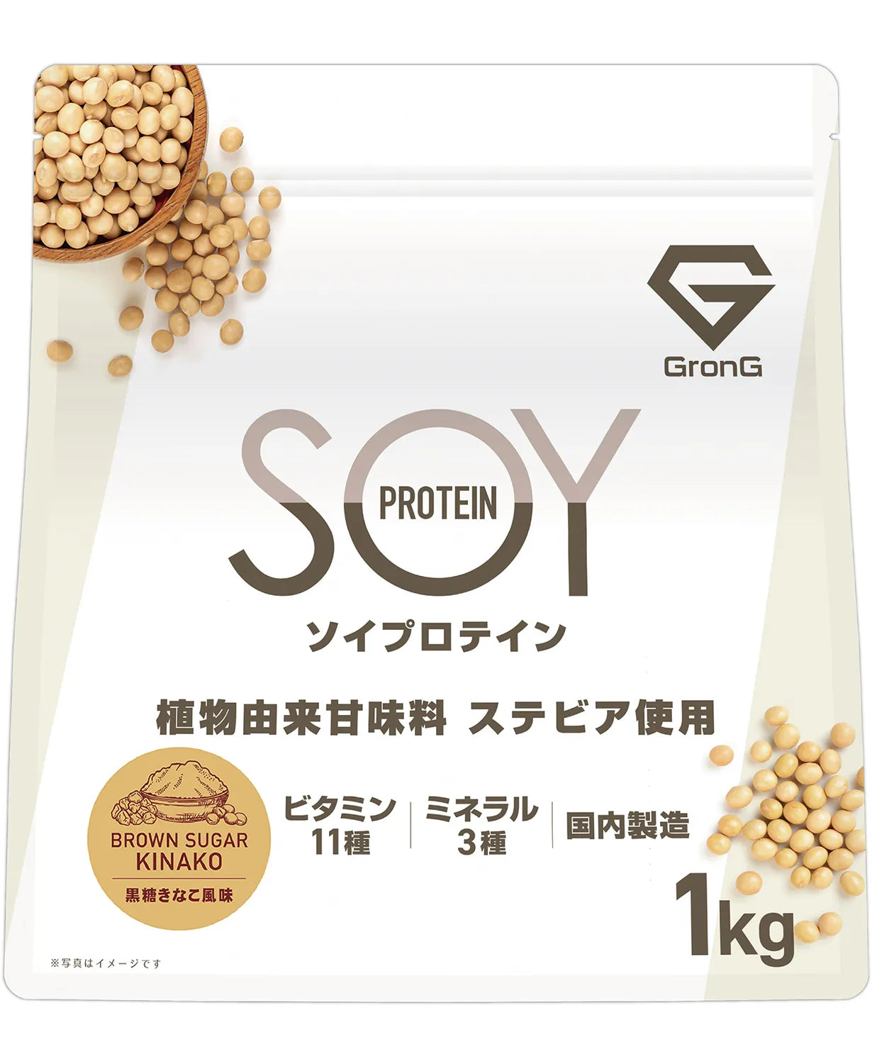 ソイプロテイン 黒糖きな粉風味 1kg