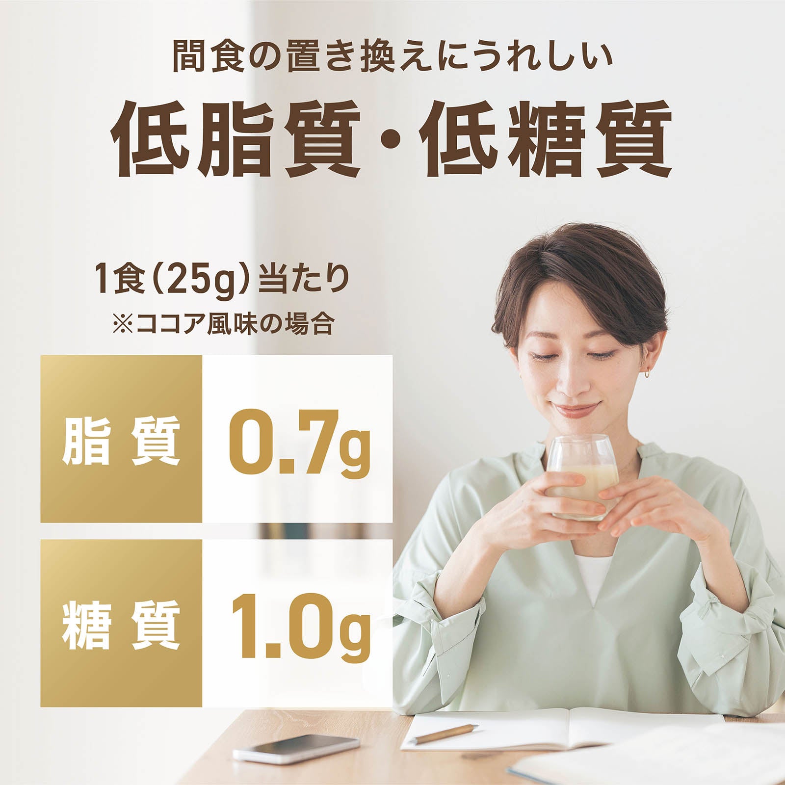 間食の置き換えにうれしい低脂質・低糖質