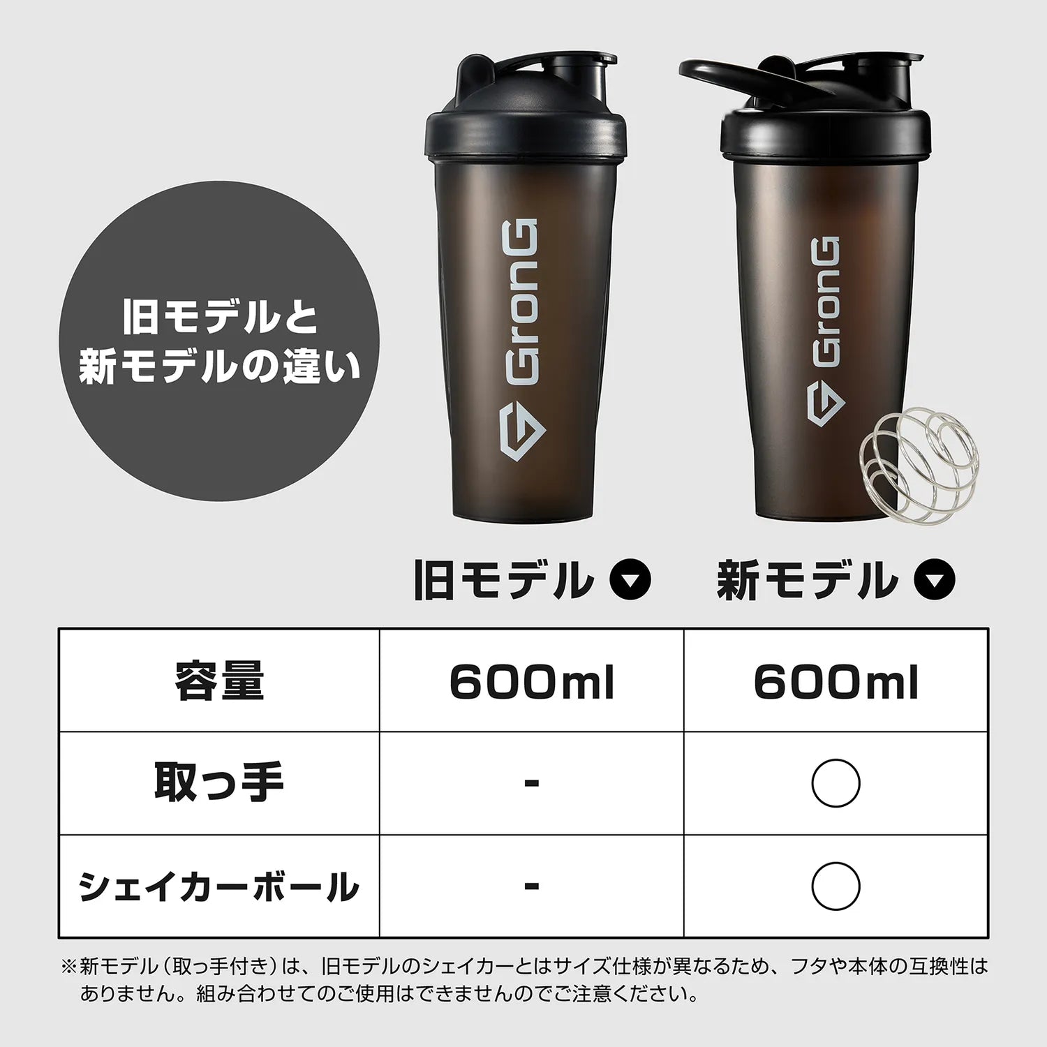 取っ手付き プロテインシェイカー 600ml | グロング公式ショップ