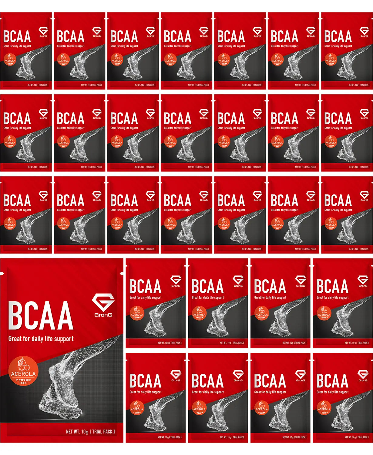 BCAA 使い切りパック 30個セット アセロラ風味