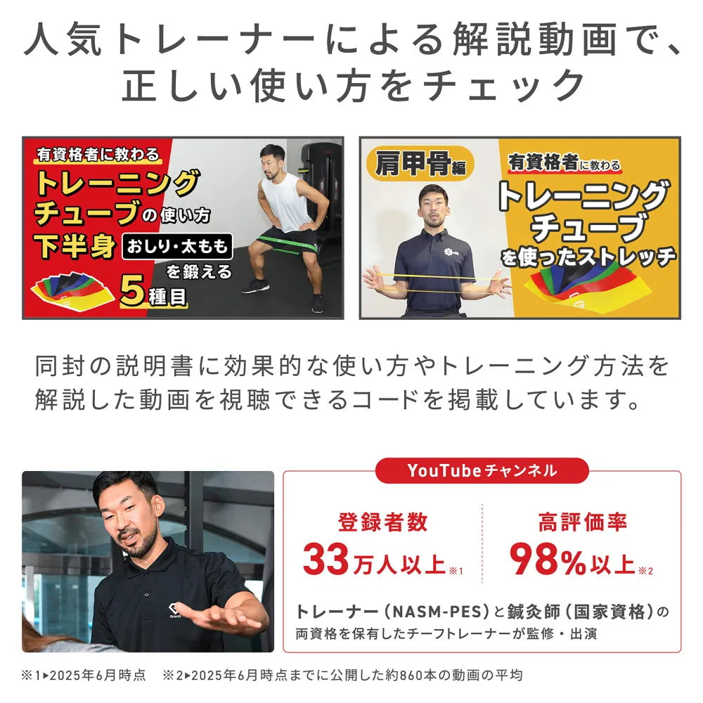 トレーニングチューブ 5本セット